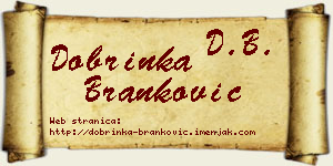 Dobrinka Branković vizit kartica